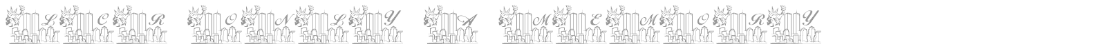 LCR Only A Memory font preview